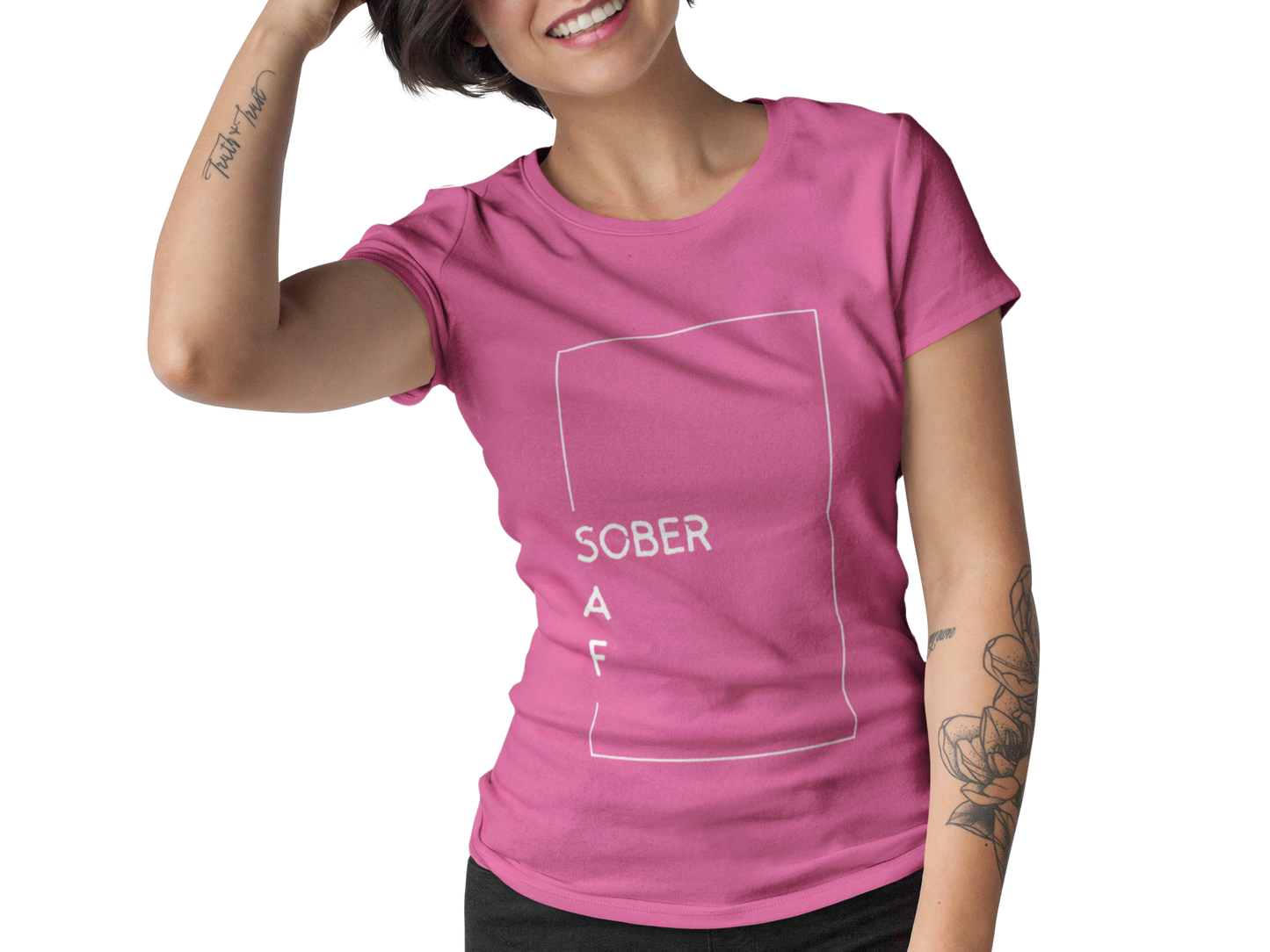 Sober AF T-Shirt – Calm Power Recovery Tee, Mindful Sobriety Apparel