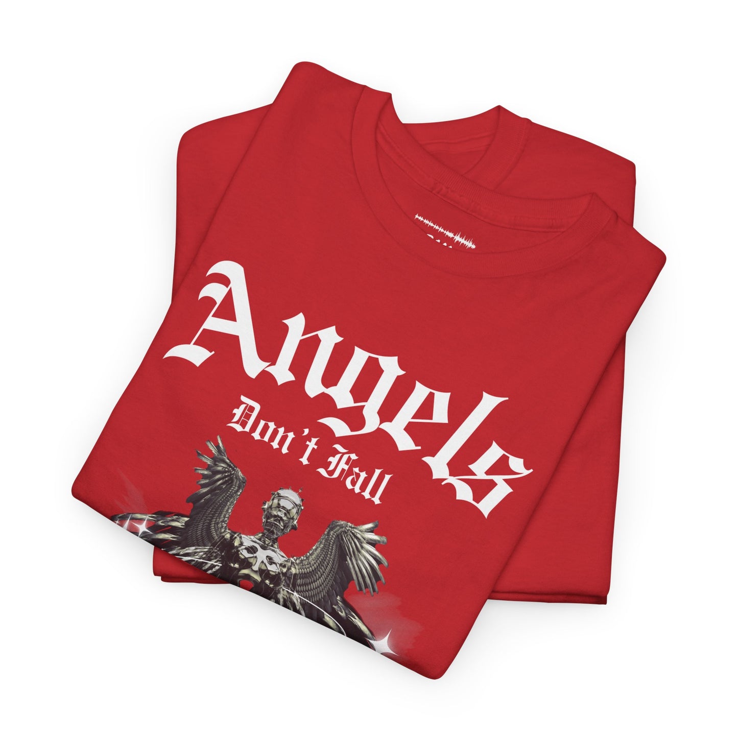 Edgy Robotic Angel T-Shirt – Fallen Techwear Archangel, Cyberpunk Graphic Tee, Future Rebel Streetwear, AI vs Soul Unisex Shirt