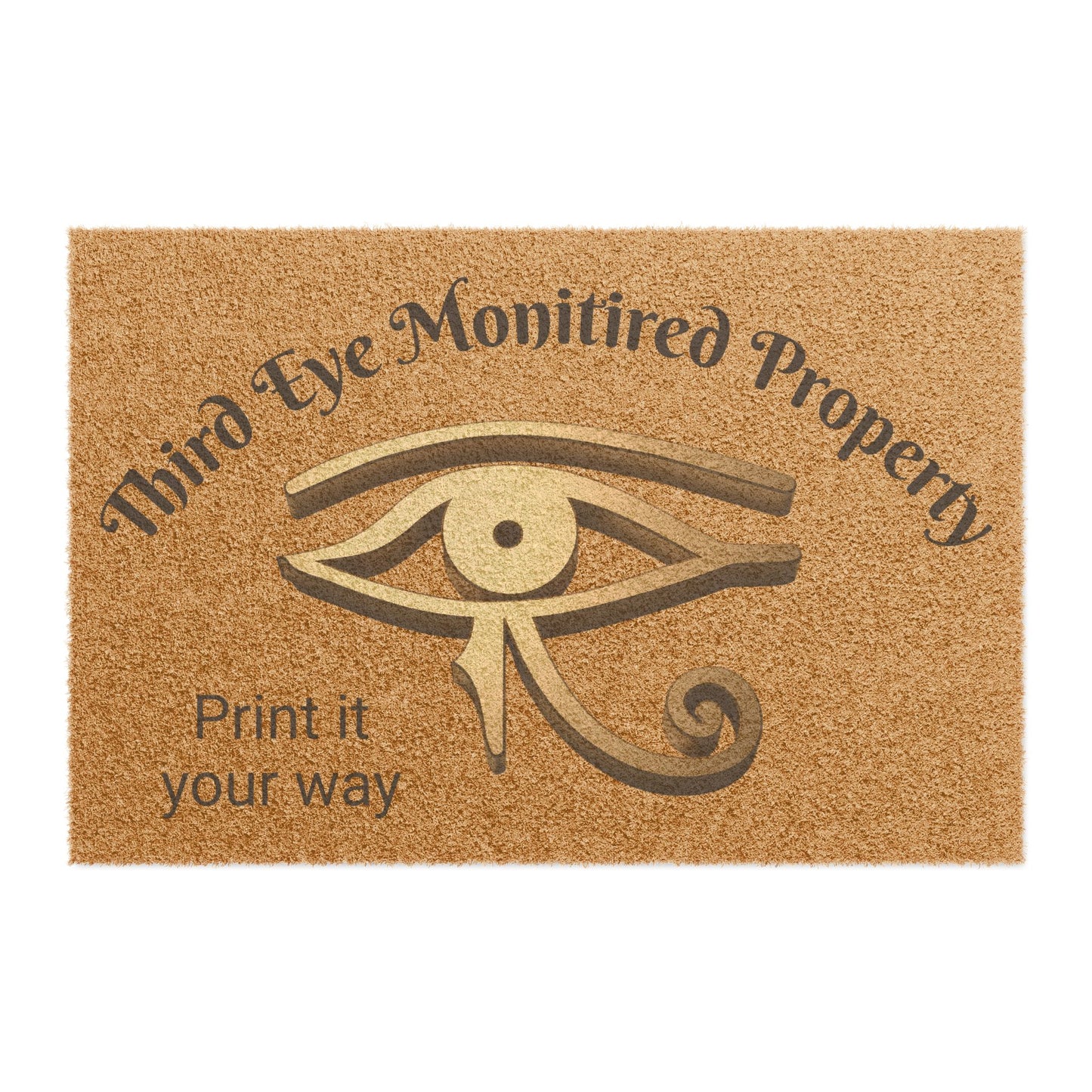 Third Eye Monitored Doormat – Truth Seeker Entry Mat for Awakened Homes