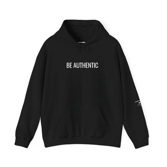 Be Authentic Hoodie | Minimalist Statement Hoodie | Unisex Premium Fleece | BAM Awakening