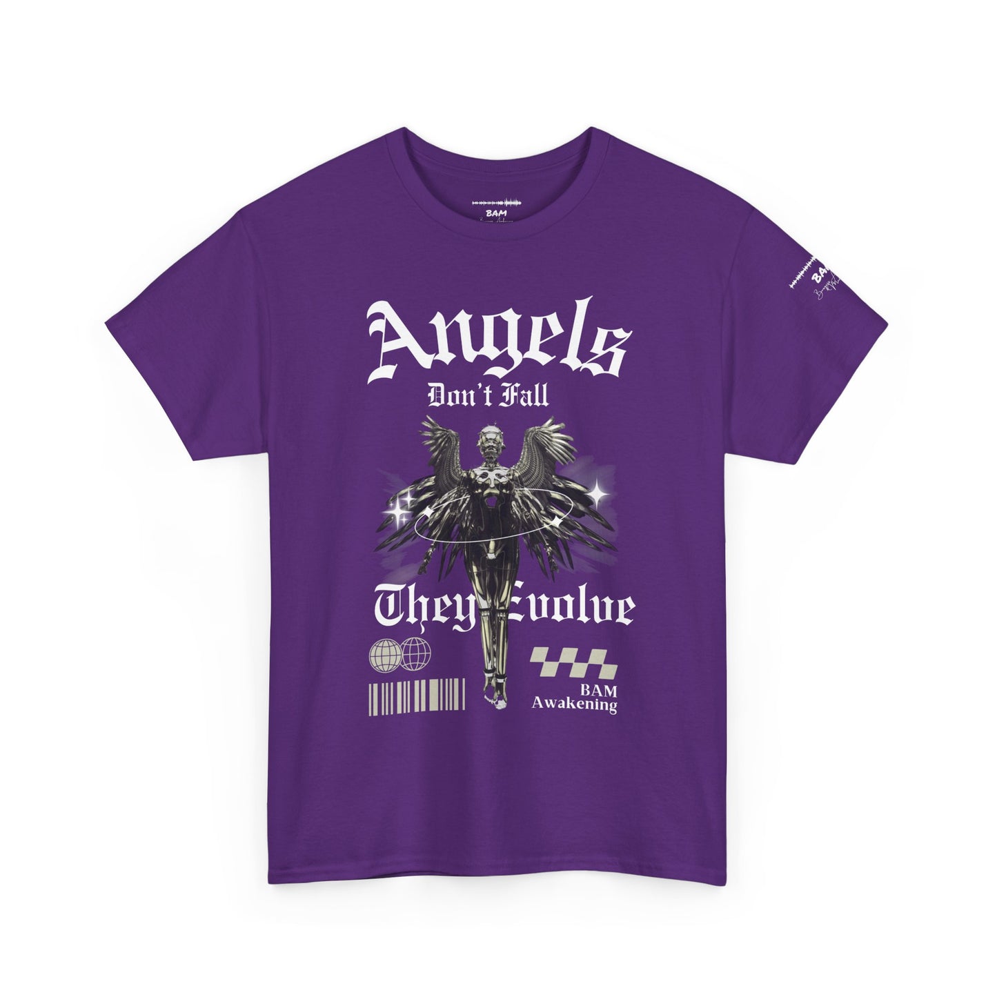 Edgy Robotic Angel T-Shirt – Fallen Techwear Archangel, Cyberpunk Graphic Tee, Future Rebel Streetwear, AI vs Soul Unisex Shirt