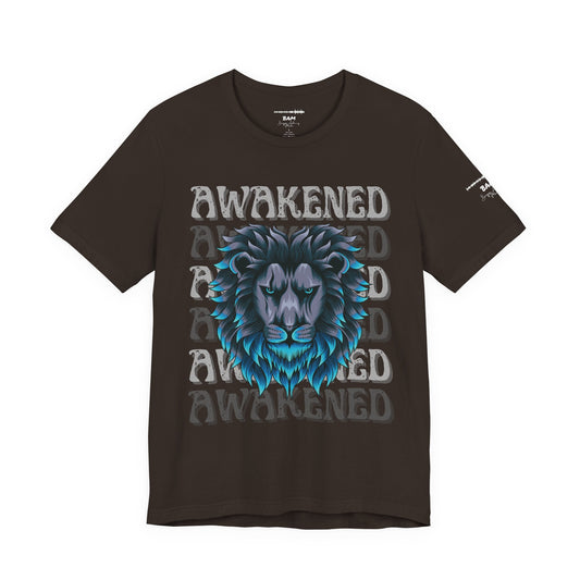 Awakened Lion Unisex Tee – Spiritual Streetwear, Mindful Rebel Apparel