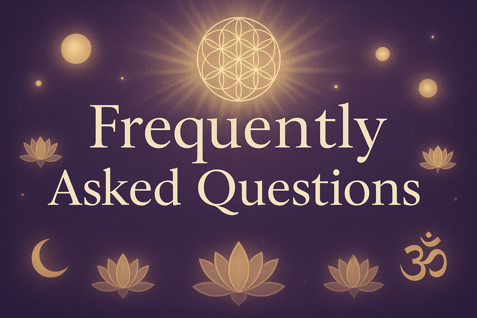 Just the wording Frequently Asked Questions without the word "Spiritual"