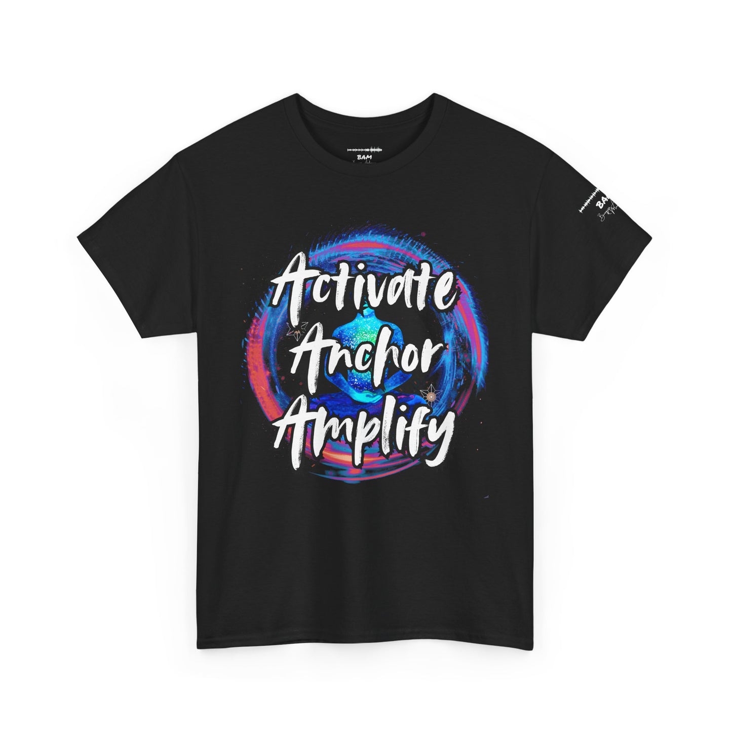 Unisex Motivational Tee - Activate Anchor Amplify | Spiritual Awakening Shirt | Conscious Streetwear | Positive Energy Clothing