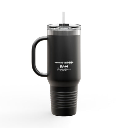 Question Everything Insulated Travel Mug, 40oz | BAM Gear for Truth Seekers, Coffee Rebels, Hot & Cold Drinks
