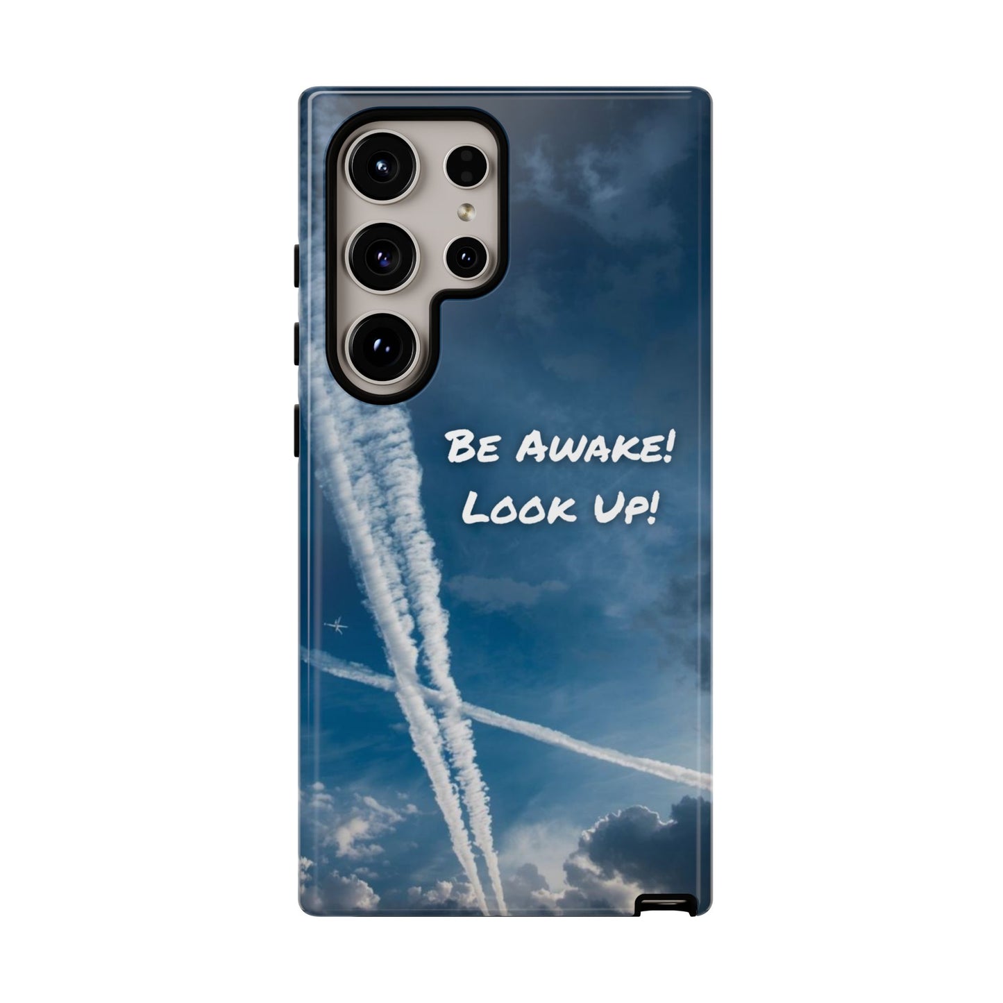 Be Awake – Look Up! Chemtrail Awareness Phone Case (BAM Conscious Collection)