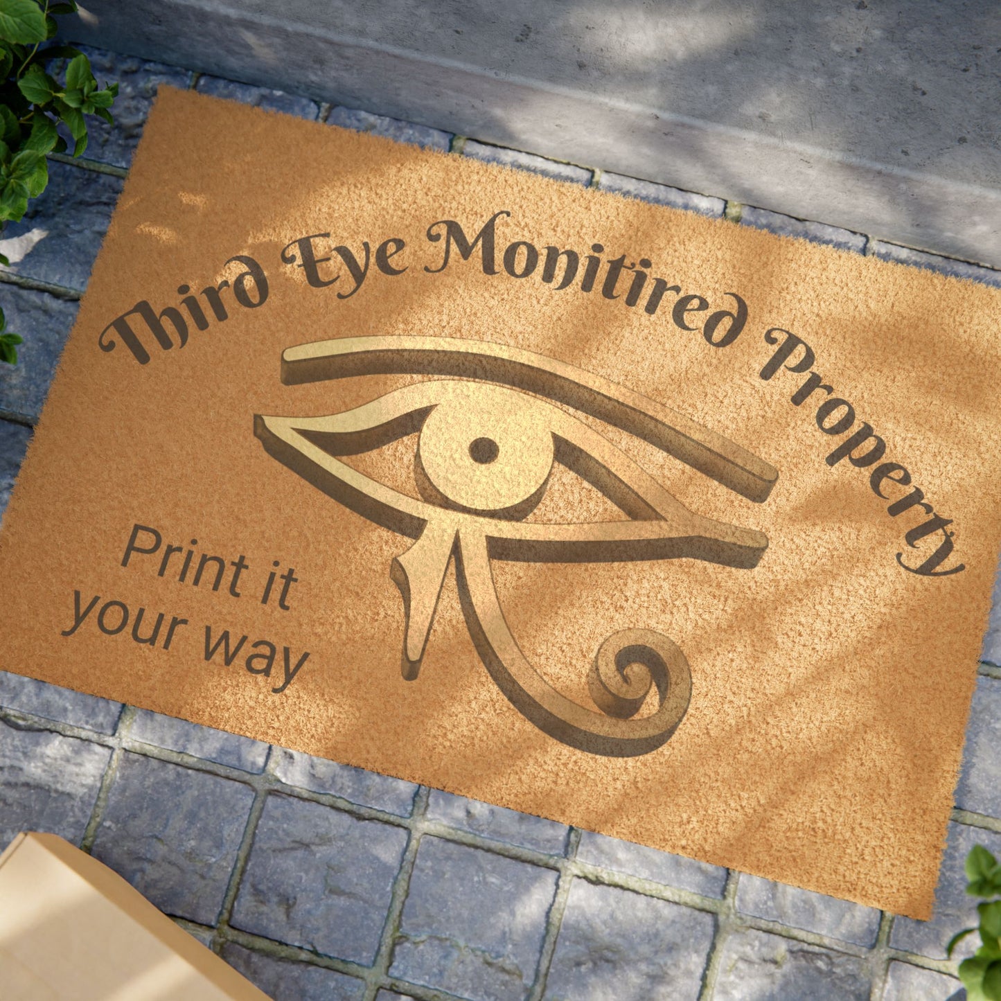 Third Eye Monitored Doormat – Truth Seeker Entry Mat for Awakened Homes