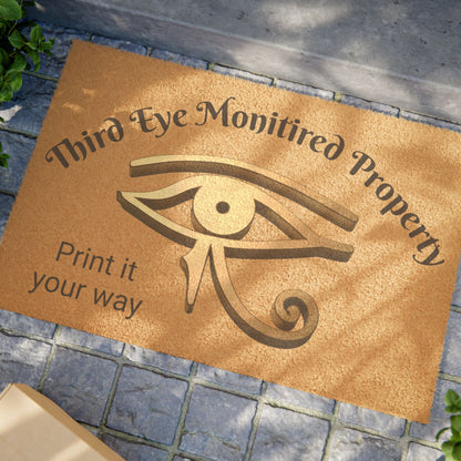 Third Eye Monitored Doormat – Truth Seeker Entry Mat for Awakened Homes