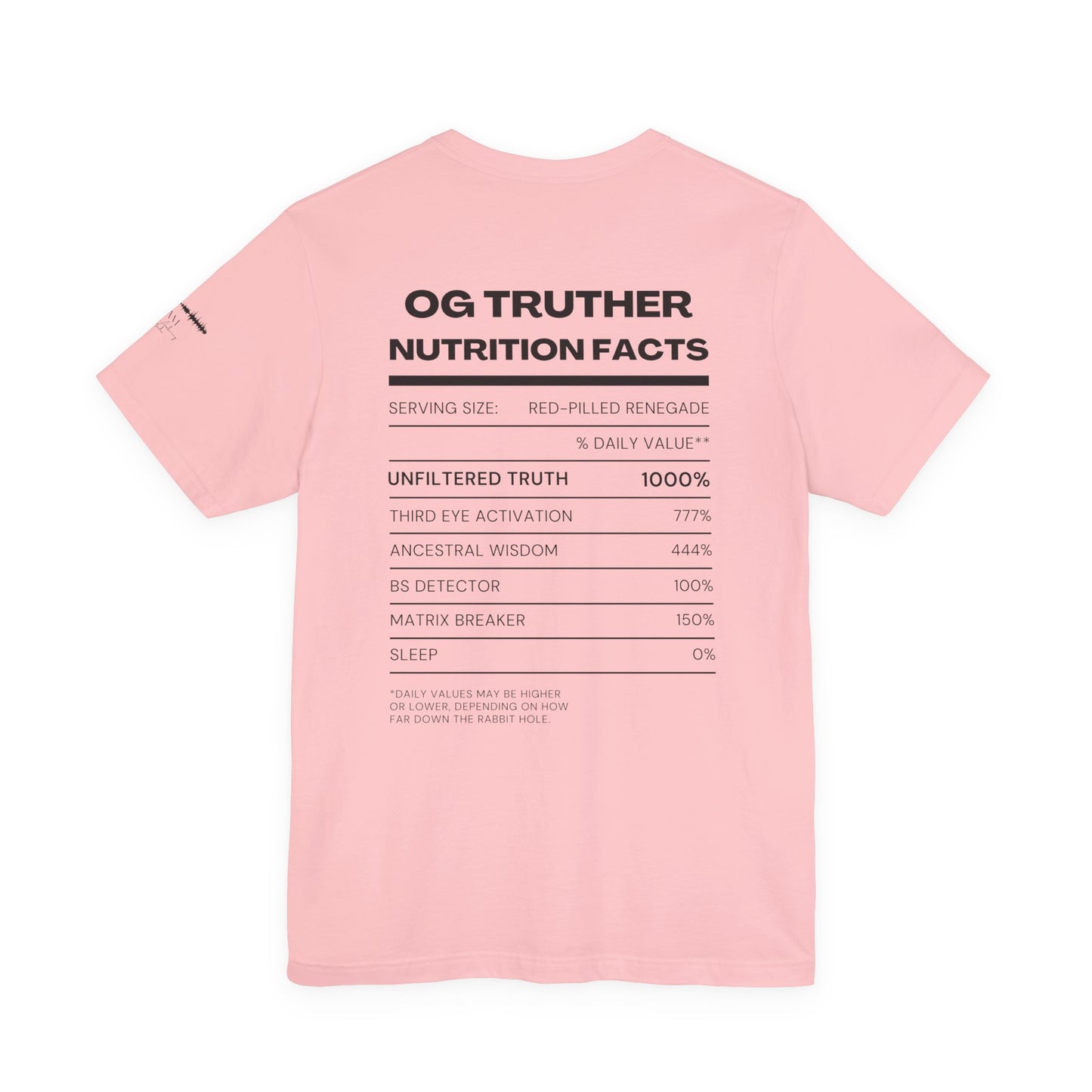 OG Truther Tee | Truth Over Lies Skull Design | Red-Pilled Nutrition Facts Shirt | Unisex Streetwear | Matrix Breaker Gift for Truth Seekers