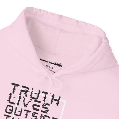 “Outside the Box” Glitch Hoodie – Truth Can’t Be Contained
