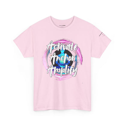 Unisex Motivational Tee - Activate Anchor Amplify | Spiritual Awakening Shirt | Conscious Streetwear | Positive Energy Clothing