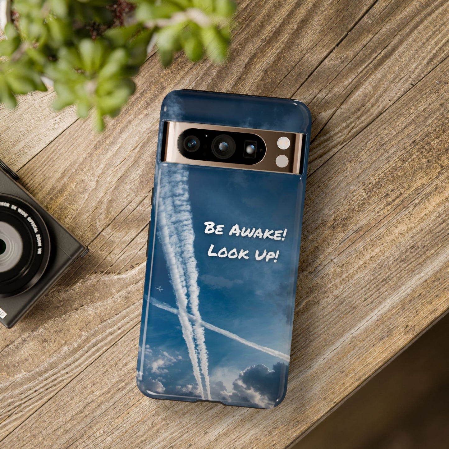 Be Awake – Look Up! Chemtrail Awareness Phone Case (BAM Conscious Collection)