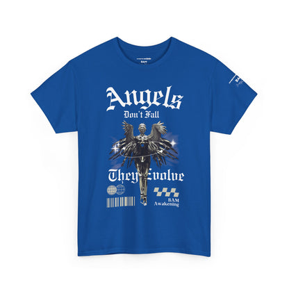 Edgy Robotic Angel T-Shirt – Fallen Techwear Archangel, Cyberpunk Graphic Tee, Future Rebel Streetwear, AI vs Soul Unisex Shirt