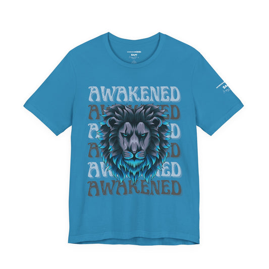 Awakened Lion Unisex Tee – Spiritual Streetwear, Mindful Rebel Apparel