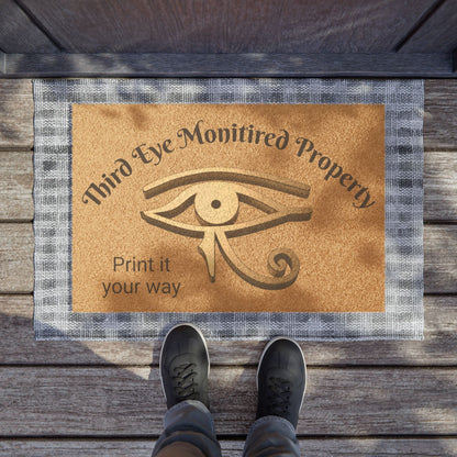 Third Eye Monitored Doormat – Truth Seeker Entry Mat for Awakened Homes