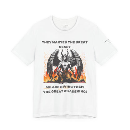 Great Awakening Graphic Tee – Bold Statement Unisex Shirt, Conspiracy Truth Seeker T-Shirt, Anti Great Reset, Freedom Fighter Gift, Festival & Streetwear