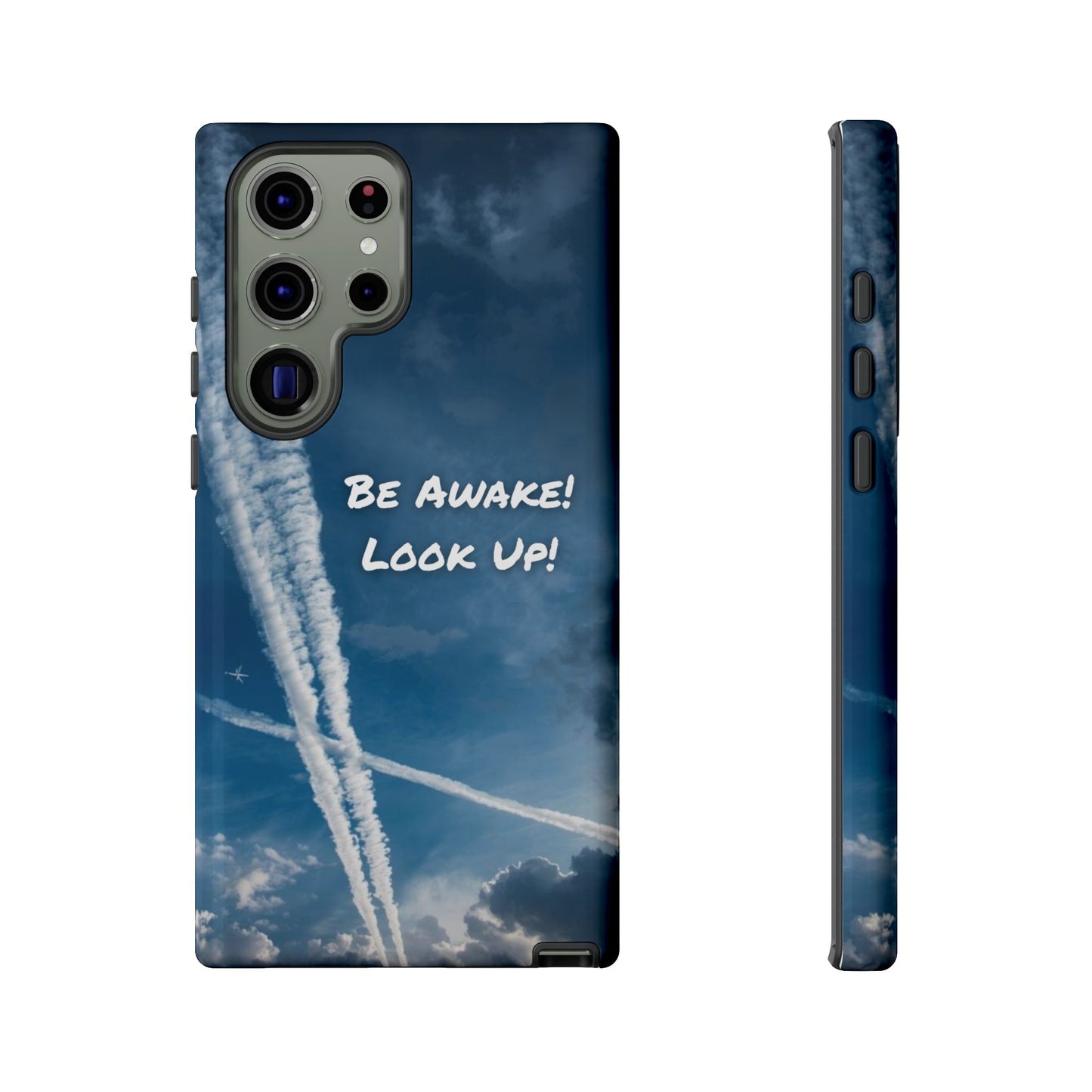 Be Awake – Look Up! Chemtrail Awareness Phone Case (BAM Conscious Collection)