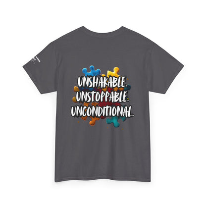 Autism Mom Puzzle Infinity T-Shirt | Strength, Love & Unbreakable Bond