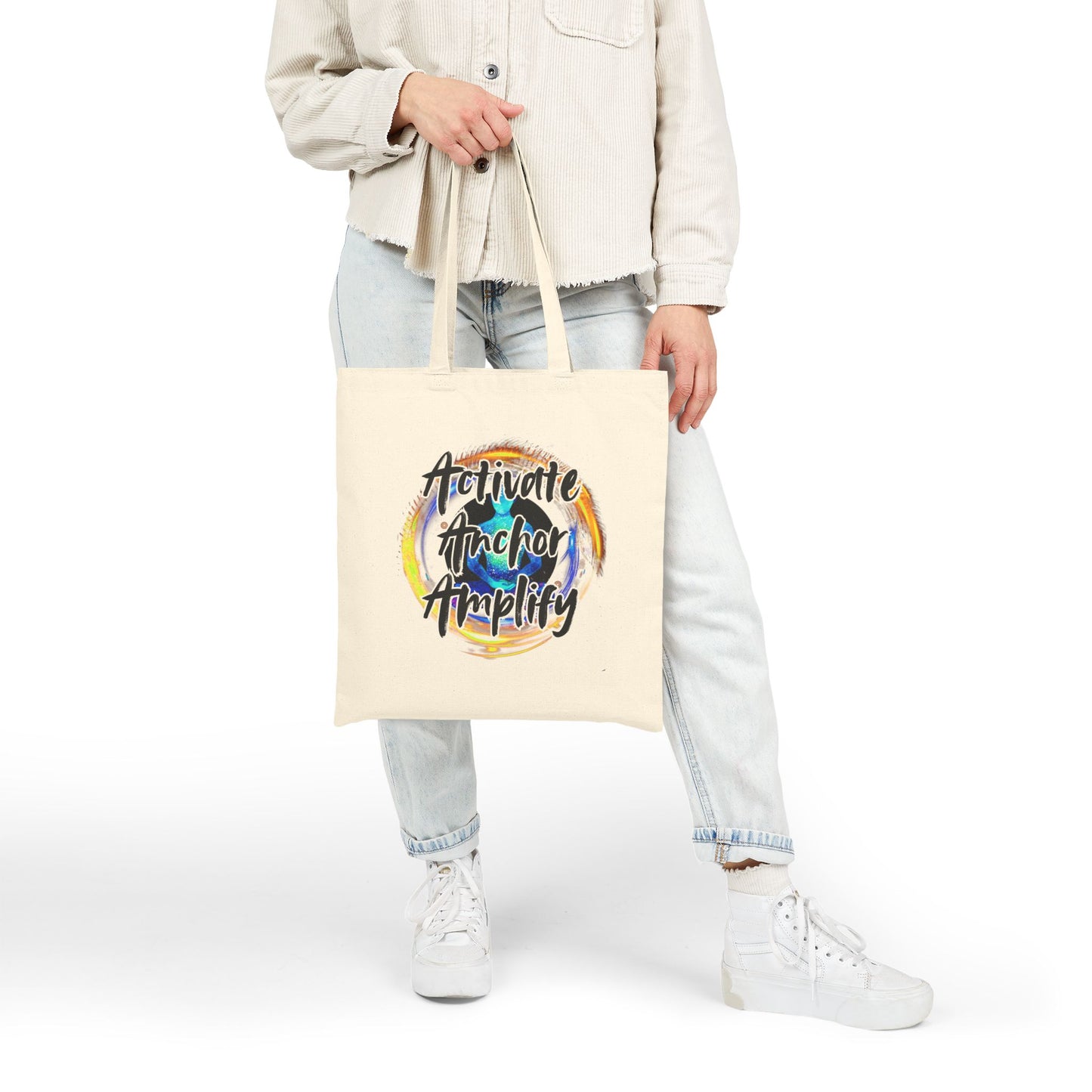 Awakened Lion Canvas Tote Bag – Carry the Frequency