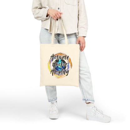 Awakened Lion Canvas Tote Bag – Carry the Frequency