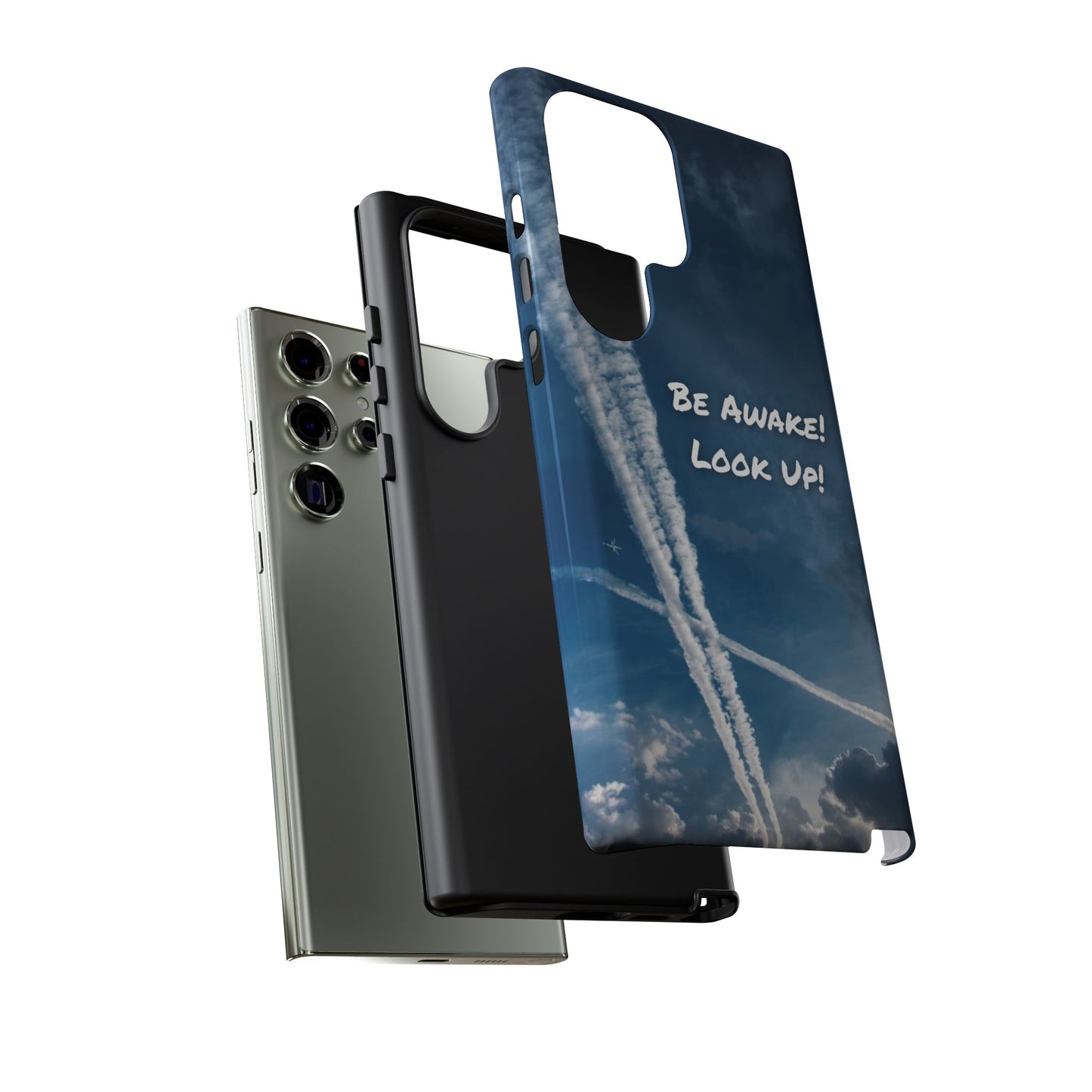 Be Awake – Look Up! Chemtrail Awareness Phone Case (BAM Conscious Collection)