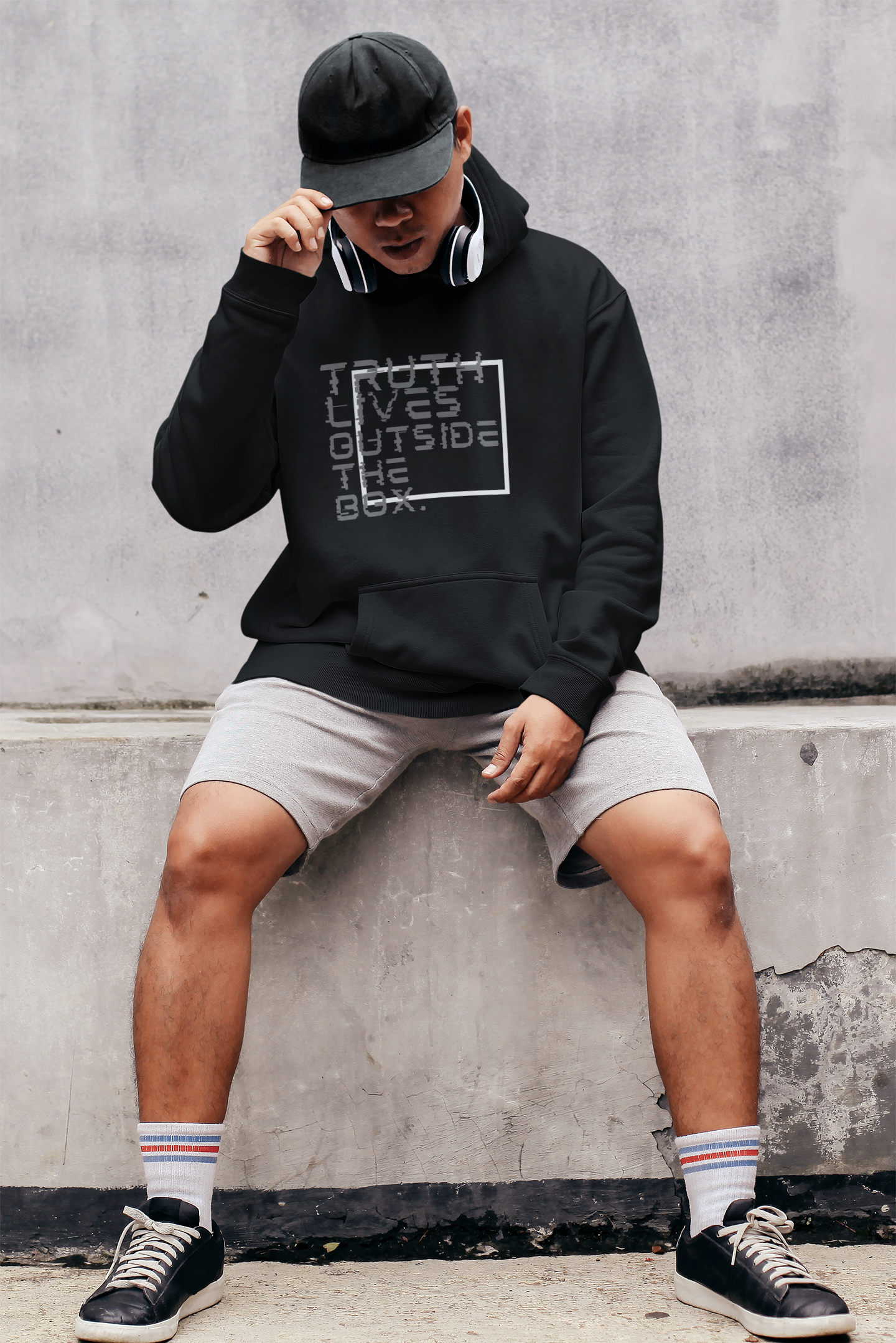 “Outside the Box” Glitch Hoodie – Truth Can’t Be Contained