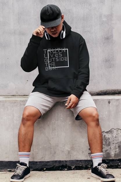 “Outside the Box” Glitch Hoodie – Truth Can’t Be Contained