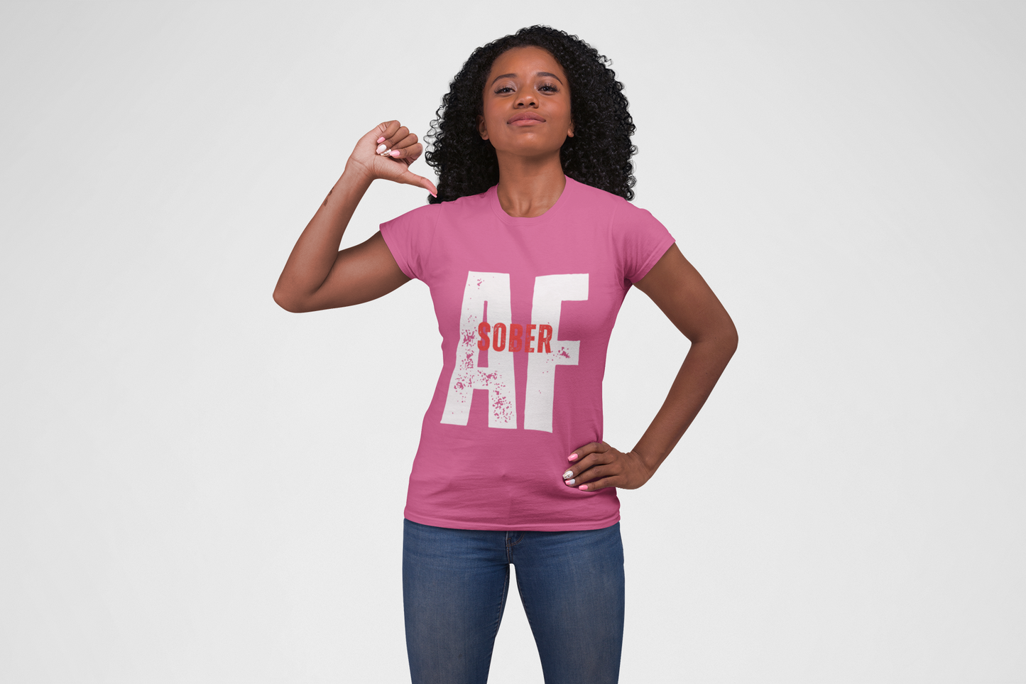 Sober AF T-Shirt – Recovery Warrior Tee, Addiction Survivor Shirt, Raw Sobriety Apparel, Unisex Statement Graphic