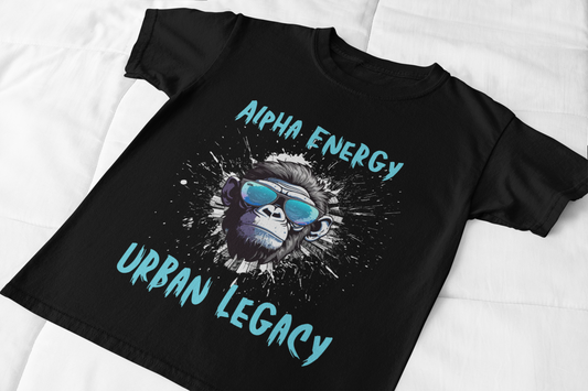 Urban Kong Streetwear Tee – Alpha Vibes, Ape Energy, City Jungle Shirt, Graphic Unisex Comfort Fit, Concrete King Apparel