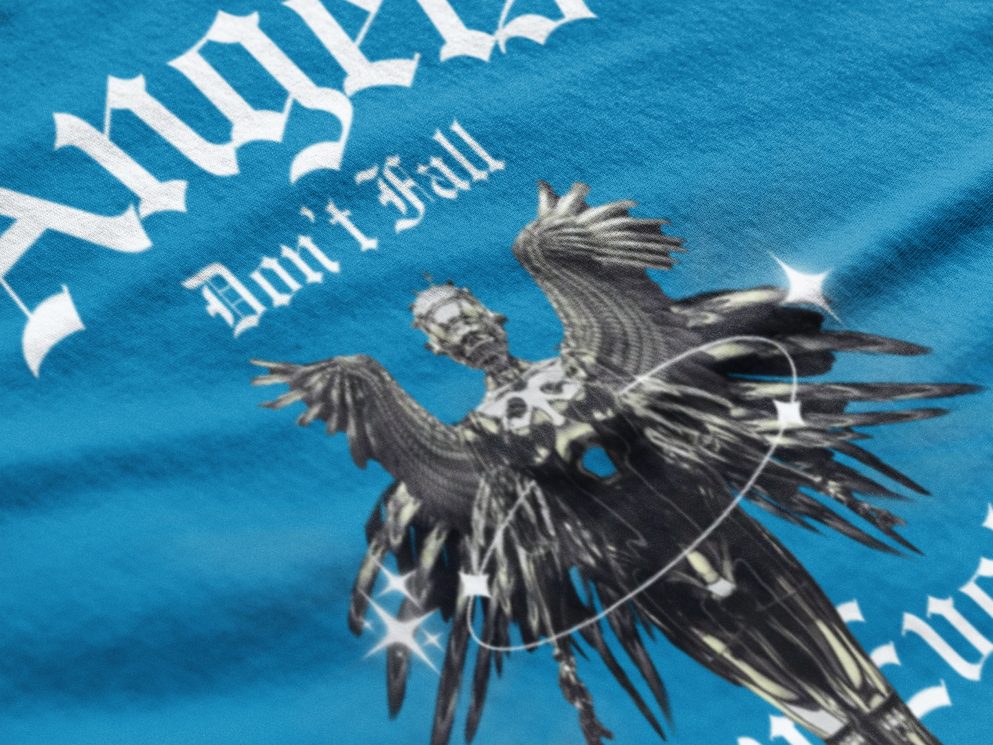 Edgy Robotic Angel T-Shirt – Fallen Techwear Archangel, Cyberpunk Graphic Tee, Future Rebel Streetwear, AI vs Soul Unisex Shirt