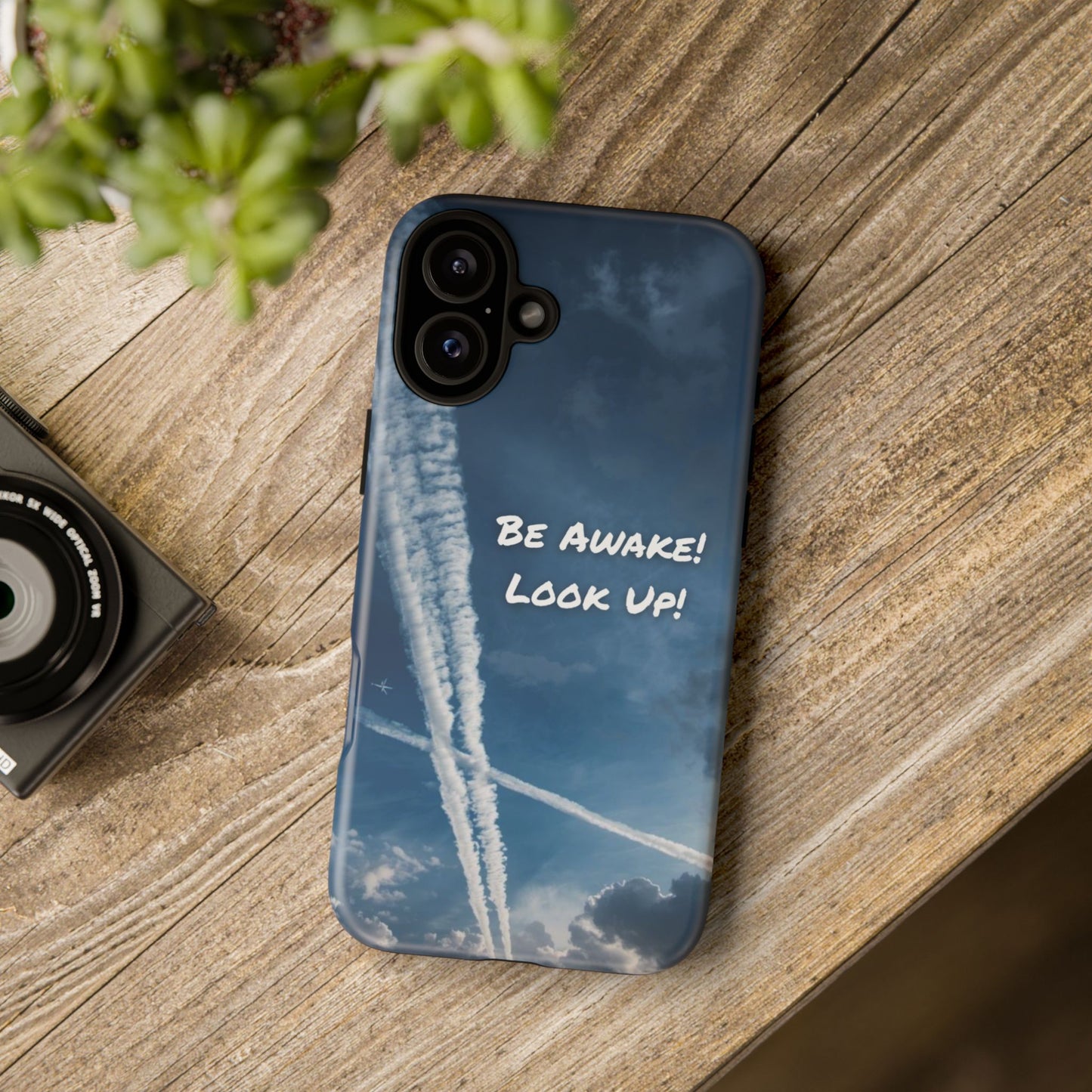 Be Awake – Look Up! Chemtrail Awareness Phone Case (BAM Conscious Collection)