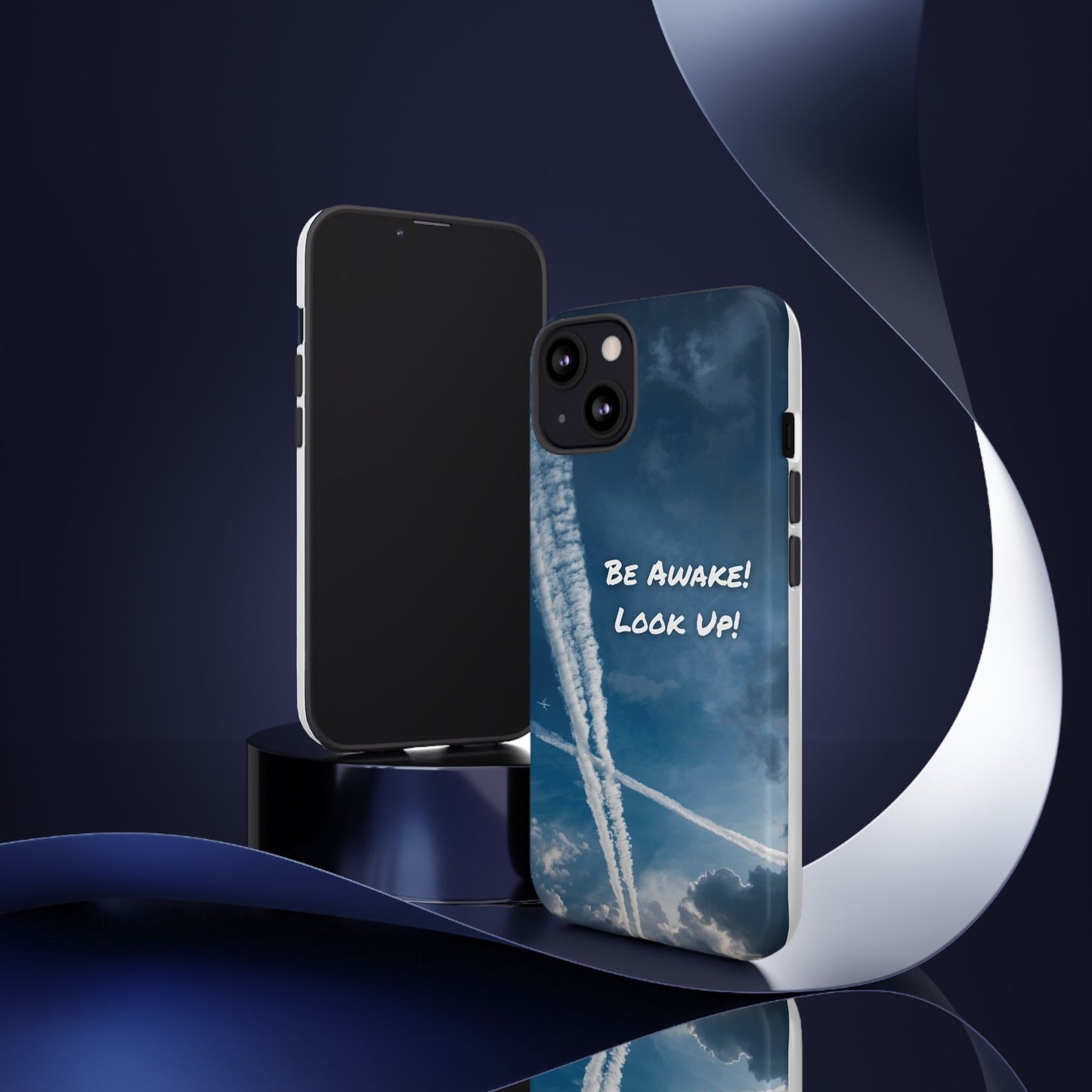 Be Awake – Look Up! Chemtrail Awareness Phone Case (BAM Conscious Collection)
