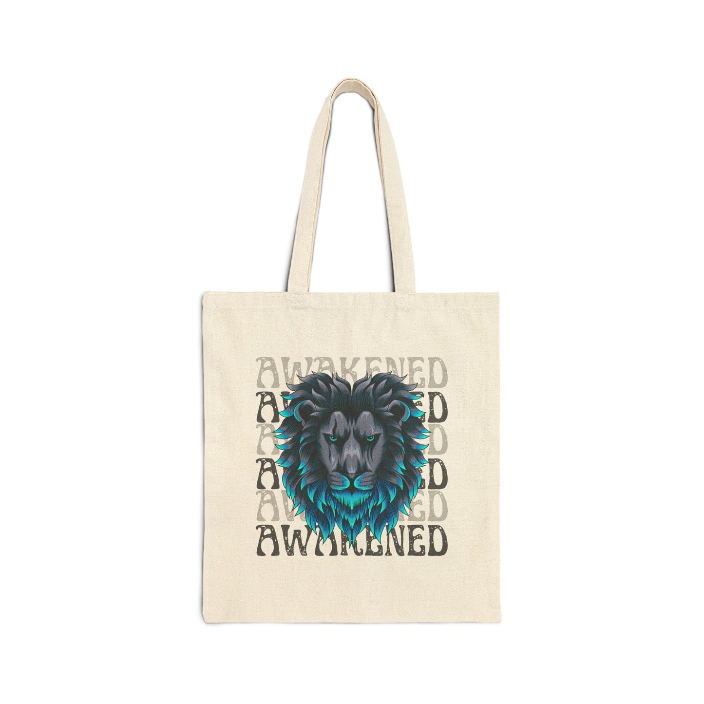 Awakened Lion Canvas Tote Bag – Carry the Frequency