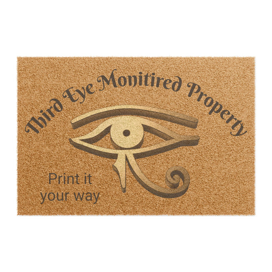 Third Eye Monitored Doormat – Truth Seeker Entry Mat for Awakened Homes