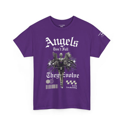Edgy Robotic Angel T-Shirt – Fallen Techwear Archangel, Cyberpunk Graphic Tee, Future Rebel Streetwear, AI vs Soul Unisex Shirt