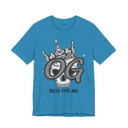 OG Truther Tee | Truth Over Lies Skull Design | Red-Pilled Nutrition Facts Shirt | Unisex Streetwear | Matrix Breaker Gift for Truth Seekers