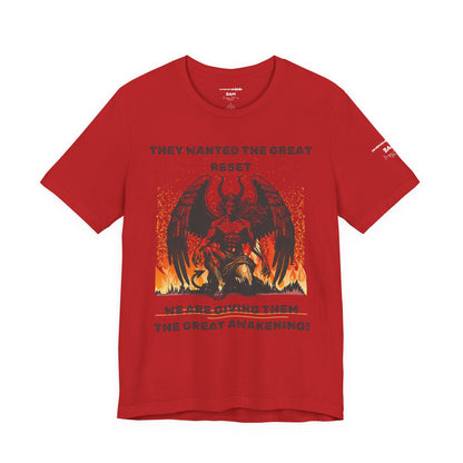 Great Awakening Graphic Tee – Bold Statement Unisex Shirt, Conspiracy Truth Seeker T-Shirt, Anti Great Reset, Freedom Fighter Gift, Festival & Streetwear