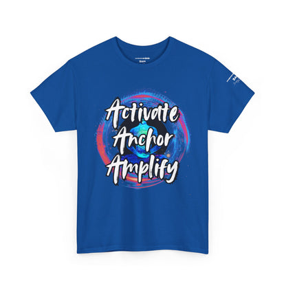 Unisex Motivational Tee - Activate Anchor Amplify | Spiritual Awakening Shirt | Conscious Streetwear | Positive Energy Clothing