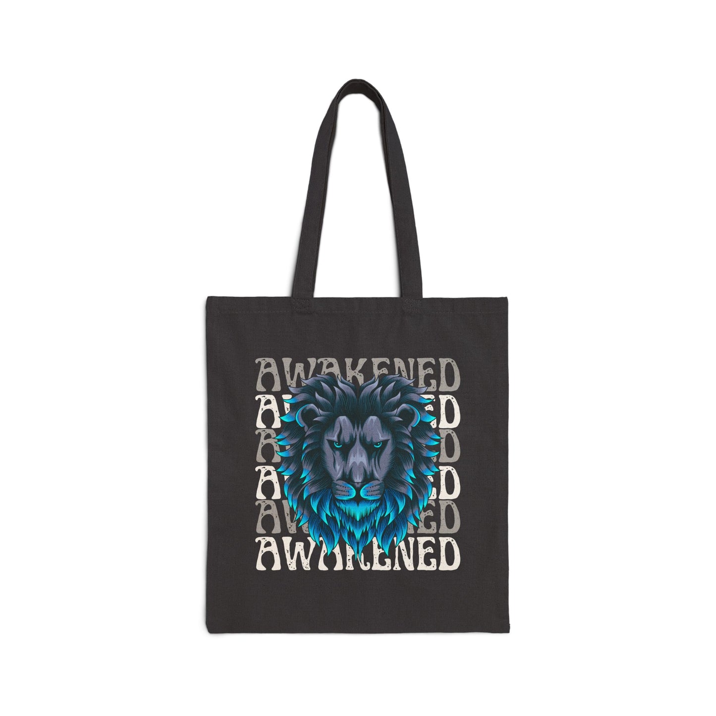Awakened Lion Canvas Tote Bag – Carry the Frequency