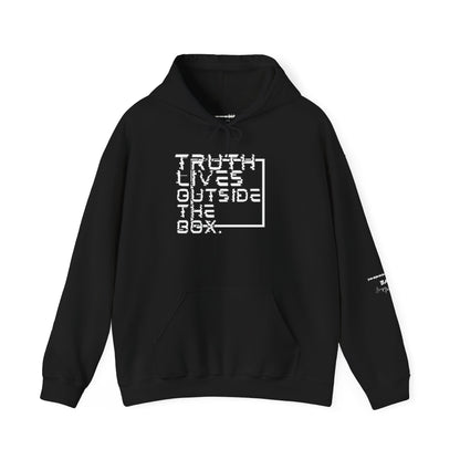 “Outside the Box” Glitch Hoodie – Truth Can’t Be Contained