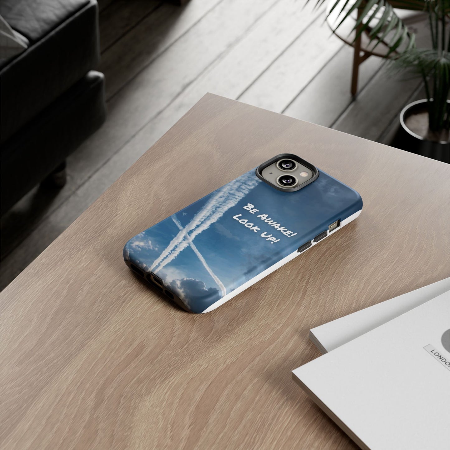 Be Awake – Look Up! Chemtrail Awareness Phone Case (BAM Conscious Collection)