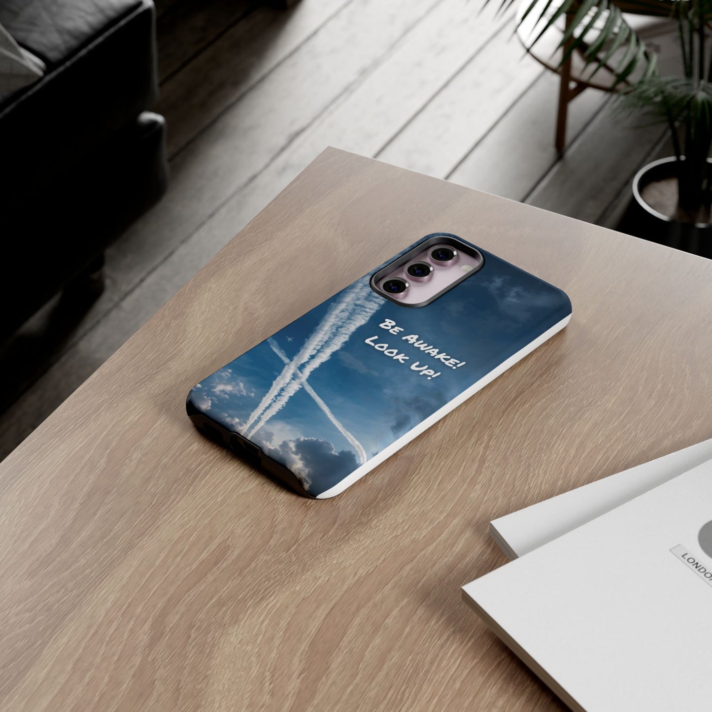 Be Awake – Look Up! Chemtrail Awareness Phone Case (BAM Conscious Collection)